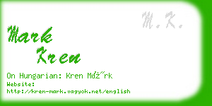 mark kren business card